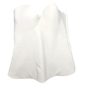 Felina Strapless Corset Top Women 34B White Bridal Wedding Minimalist Bustier